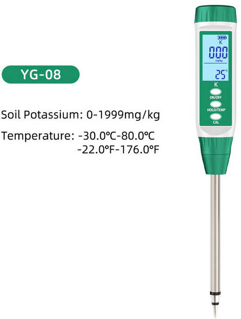 디지털 토양 NPK 측정기 빠른 작용 질소/인/칼륨 영양소 분석기 원예 농업용 비옥도 시험기, 1개