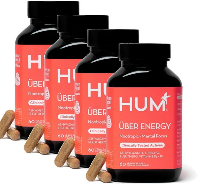 흄 우버 에너지 캡슐 HUM Uber Energy, 4개, 60정 - 쿠팡