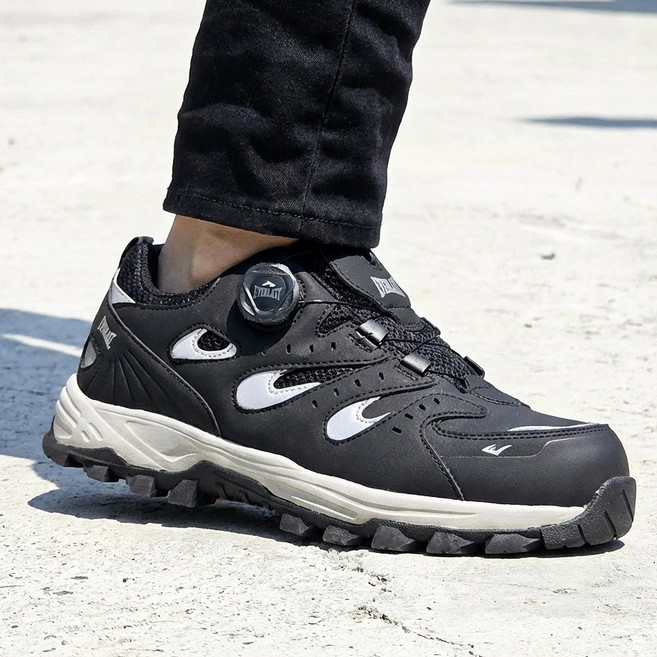 에버라스트 남자 다이얼 안전화 발편한 경량 작업화 워킹 미끄럼방지 논슬립 작업신발 등산 트레킹화 발등보호 토캡 메쉬 운동화