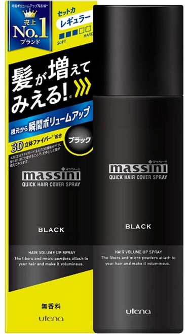 MASSINI 佑天蘭 增髮噴霧 黑色 140g, 深黑色, 1個
