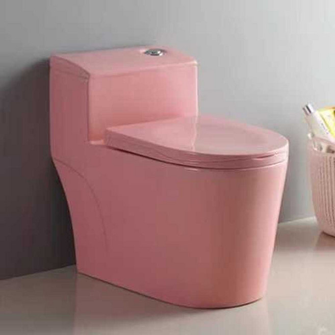 일체형 양변기 핑크 칼라 가정집 세라믹 매장용 펜션, 305mm, 상세페이지 참고