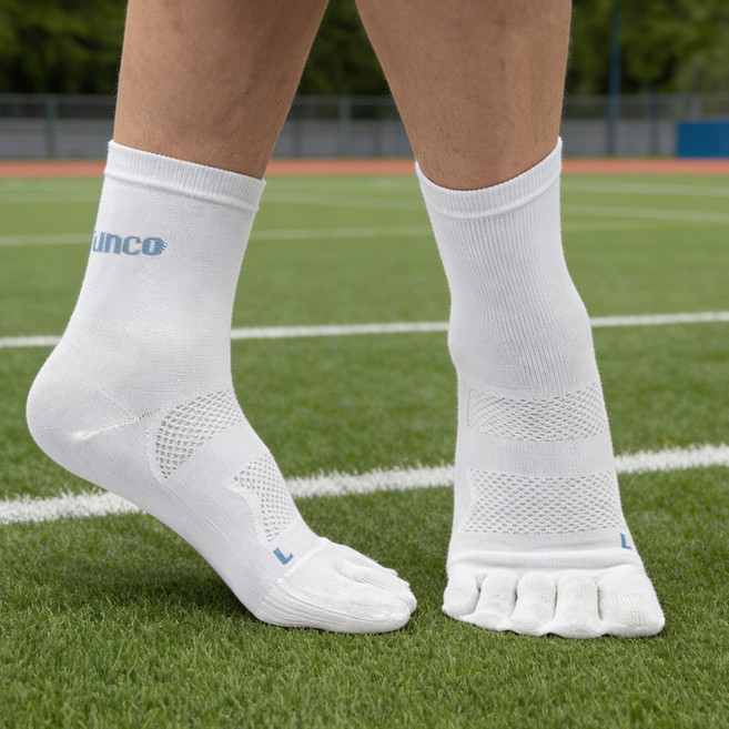 베룽코 웹삭스 패스터 중목 스포츠 트레킹 런닝 등산 발가락 양말, M 250~270mm, 화이트