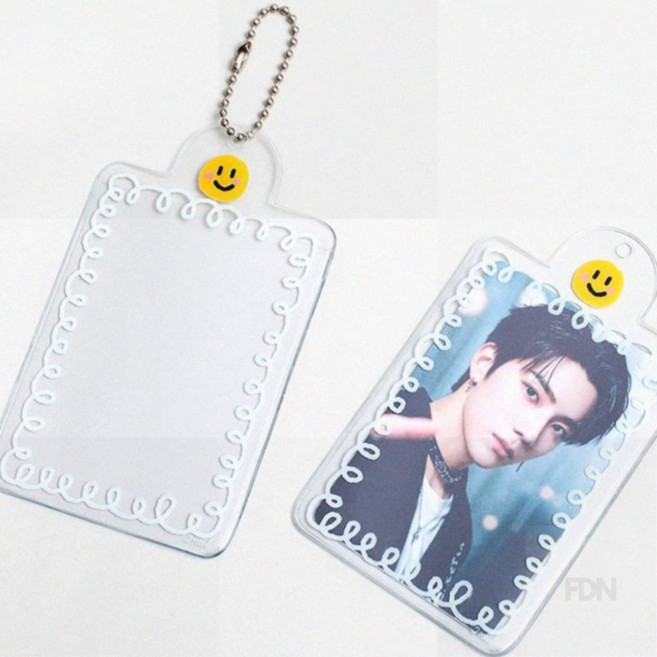 미니포토키링 포토카드 홀더 스마일