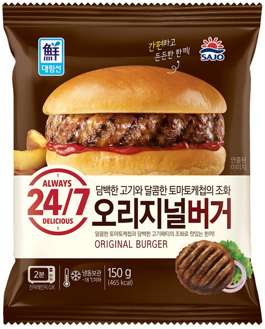 사조대림 [대림냉동] 오리지널버거 150g, 20개