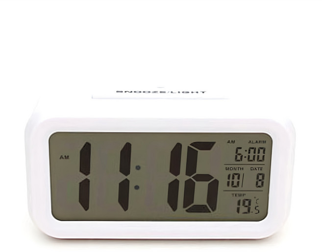 센서 디지털 탁상시계, 화이트