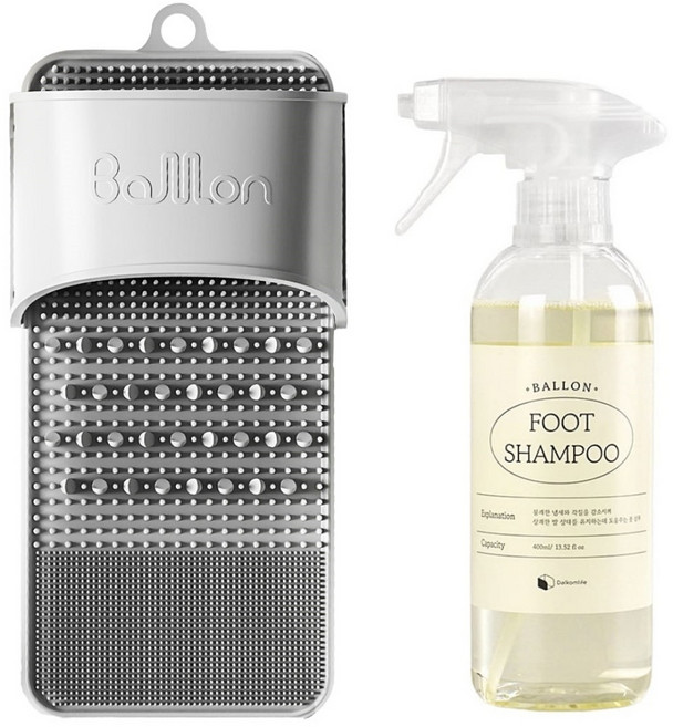 Ballon 국내생산 3D 풋브러쉬 + 풋샴푸 세트, 920g, 1세트, 1개입