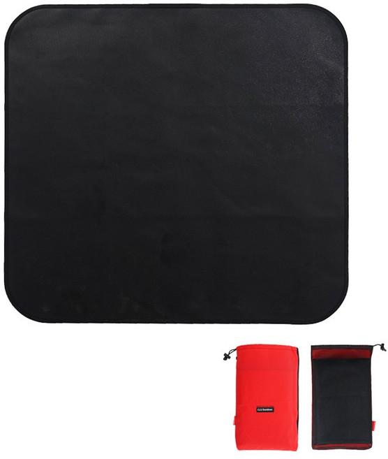 CLS OUTDOOR 雙面矽膠防火布, XL【80*75cm】, 黑色