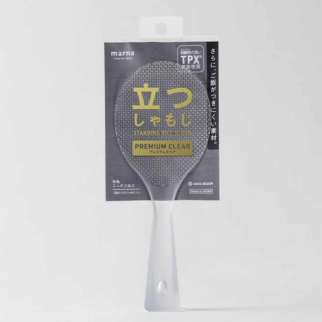 일본 마나 프리미엄 밥주걱 밥알 붙지않는 스탠딩주걱, 1개, 투명