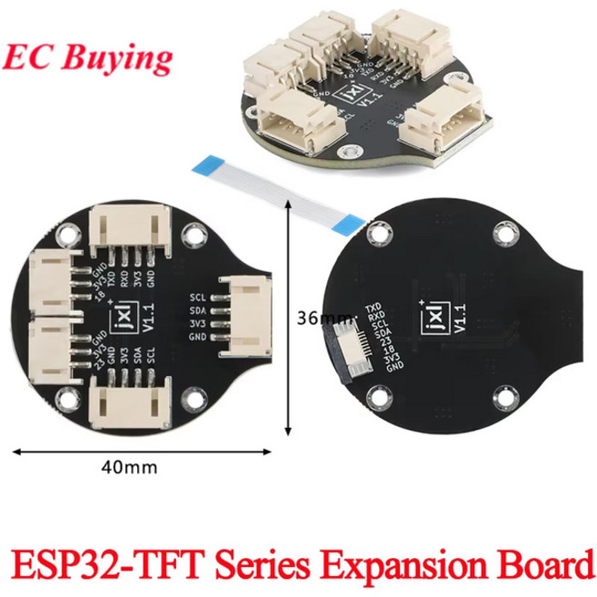 1.28 인치 TFT LCD 1.28 디스플레이 라운드 컬러 IPS 스크린 GC9A01 드라이버 용량 성 터치 240x240 ESP32S3 개발 보드 모듈, [01] 1.28 Bare Screen