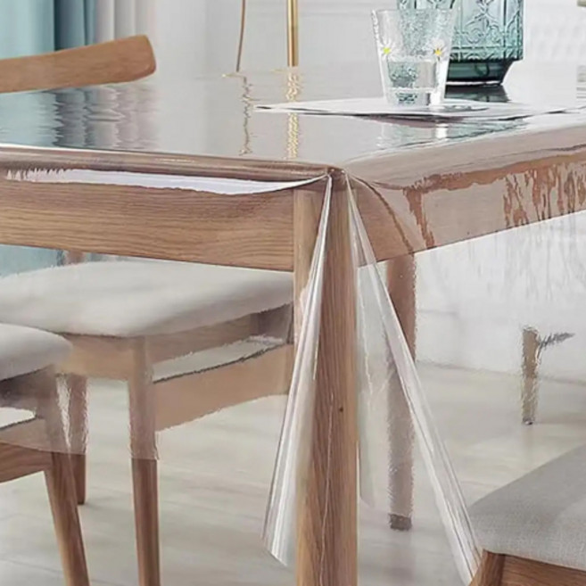 투명식탁보 0.02mm고품질 방수 pvc 크리스탈 플라스틱 보호기 테이블, 120X200, 1개