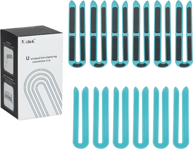 옐로구르미 열펌 뿌리펌 단열 두피보호 클립 U자형, 1개, 블루(1SET=12개입)