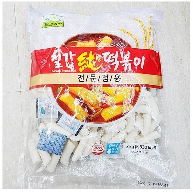 칠갑 떡볶이떡 3kg 4개 한박스