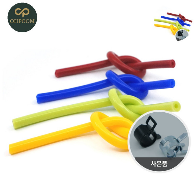 [일일오품] 내열고무관 유교무튜브 튜빙 실리콘 진공 호스 8mmx14mm 10cm 연두색