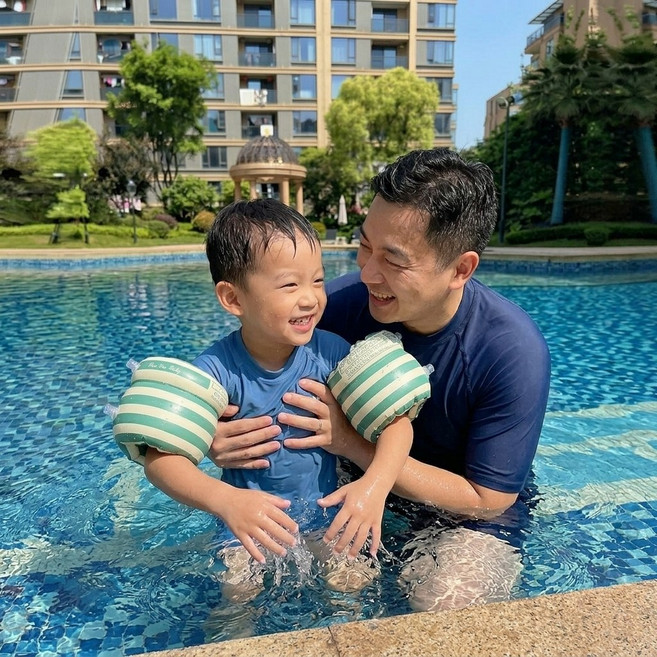 더모은 말랑하니 암튜브 암링, 2개, 초록줄무늬