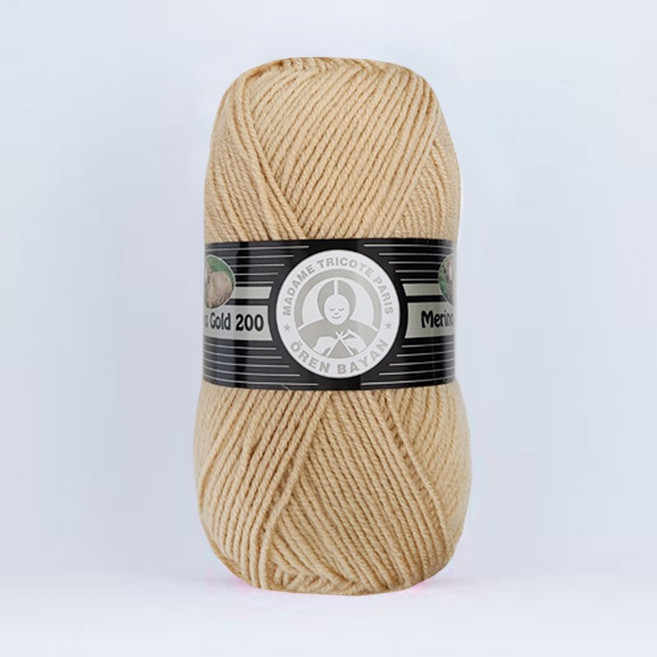 터키 딕타스 메리노골드 200 메리노울 아크릴사 혼방 뜨개실 고급털실, 200m, 114.프리미엄베이지, 1개
