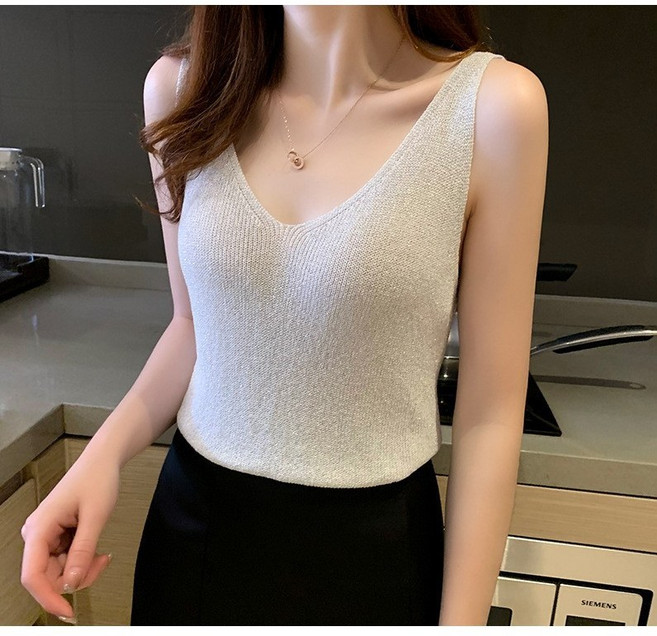 끈나시 솔리드 니트 나시 SH1292