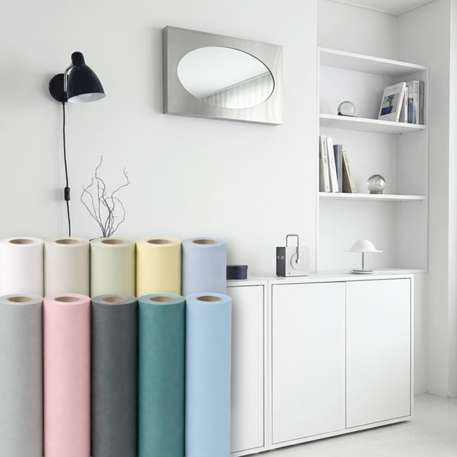 헤인느 붙이는 벽지 시트지 풀없이 셀프 도배 60cm x 10m, 퓨어화이트