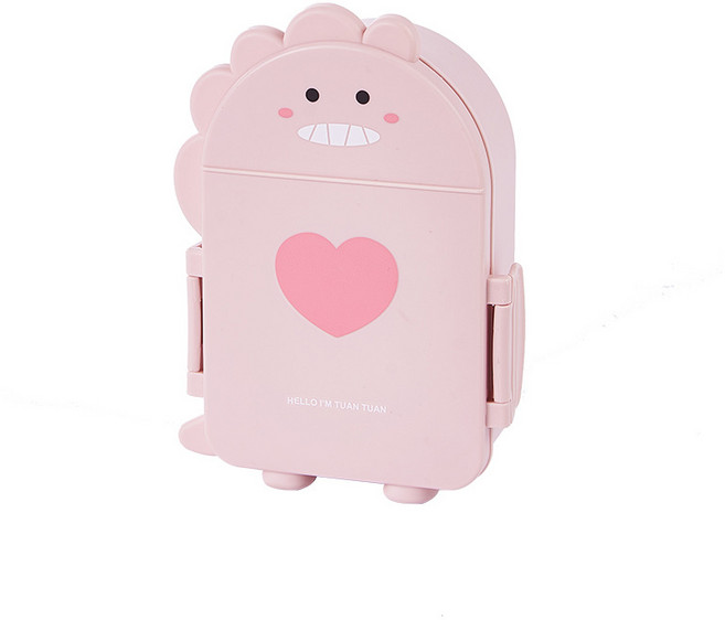 최본 공룡 도시락, 1개, 핑크