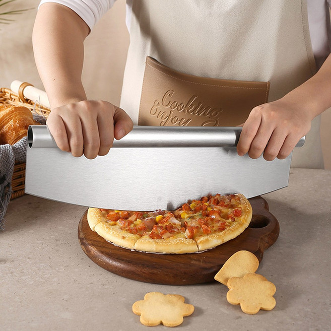 도우 커팅 반달 피자 칼 스텐 베이킹 반죽 피자 커터 자르기 업소용, 본품, 1개
