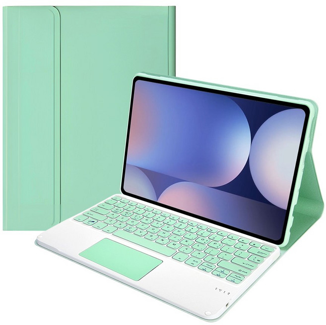 UB 갤럭시탭 터치 트랙패드 키보드 케이스 전기종 펜슬수납, 민트, 1개
