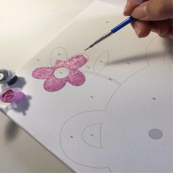 컬러링 DIY 초등미술 홈스쿨링 집콕놀이 미술키트 페인팅 두뇌발달, 02유화그리기-얼룩말