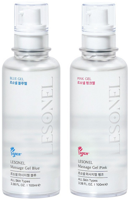 [르소넬 부부세트] 블루젤 + 핑크젤 수용성 마사지 젤 100ml 2종 세트, 2개, 100g