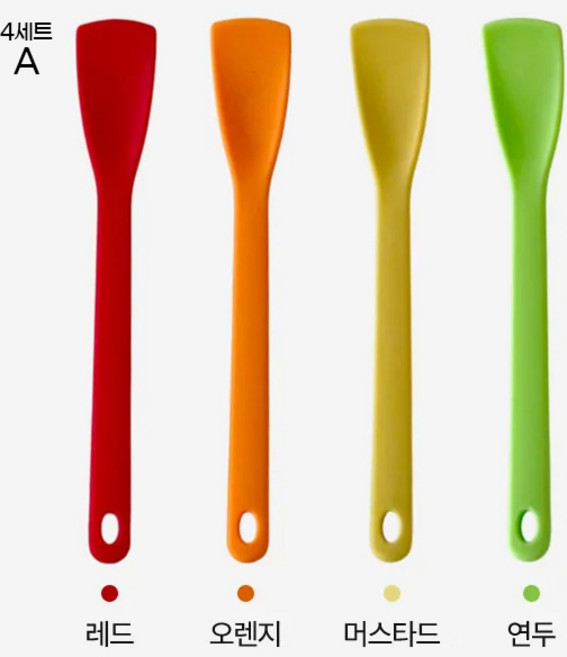 더홈스 실리콘 미니 스파출라 4세트 A, 1개