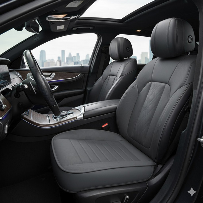 스테디얼 자동차 시트커버 차량 앞좌석, 2개, 그레이