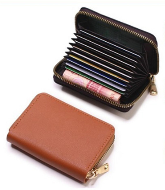 가죽지퍼형 카드지갑 반지갑 지갑 포켓 지폐 명합지갑