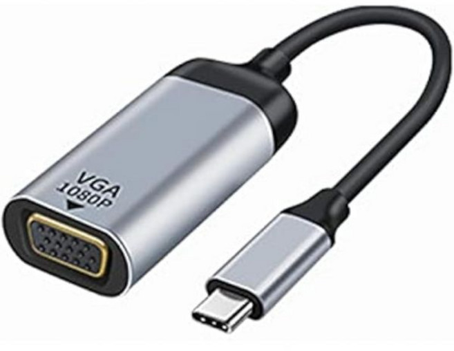USB3.0 to HDMI 그래픽카드 노트북 변환젠더 태블릿 및 휴대폰 노트북용 NFHK USBC 타입 C VGA 케이블 모니터 어댑터 1080p 60Hz, 1개