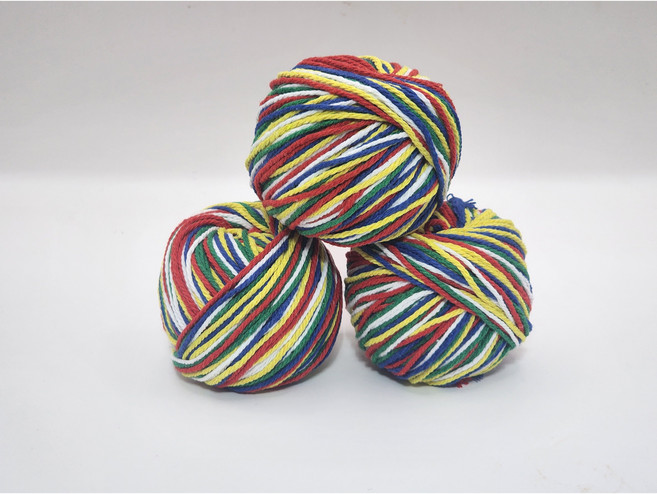 백련 오색실 (대 중 소) 오방실 실타래 한줄엮음 오색실 불교용품, 오색실(중)3개, 1개, 오색