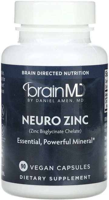 BrainMD 뉴로 징크(아연 비스글리시네이트 킬레이트) 25mg 베지 캡슐 90정, BrainMD뉴로징크아연비스글리시네이트킬레이트25mg베, 1개 - 쿠팡