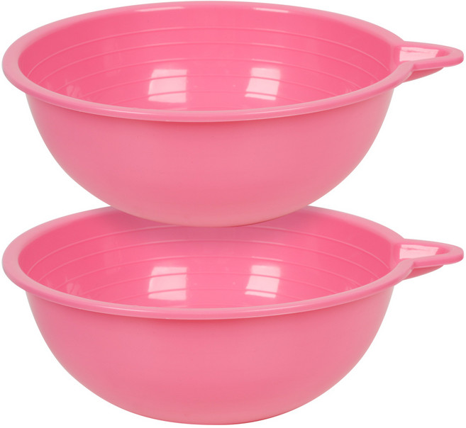 카시안 플라스틱 바가지 2개 NA 쌀바가지 쌀함박 물바가지 믹싱볼, 왕대, 1세트, 핑크