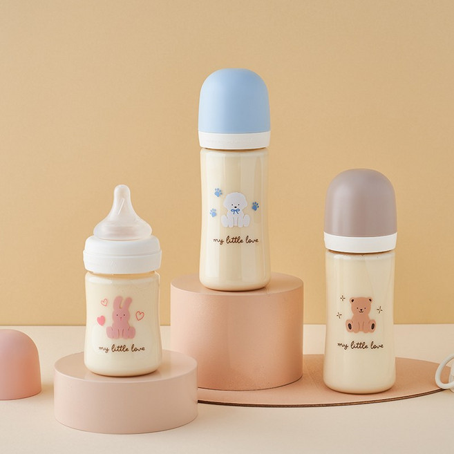 에디슨 리틀러브 PPSU 노꼭지 젖병 + 젖꼭지 SET, 핑크 EL2070 + XL 젖꼭지 EL2131, 1세트, 250ml