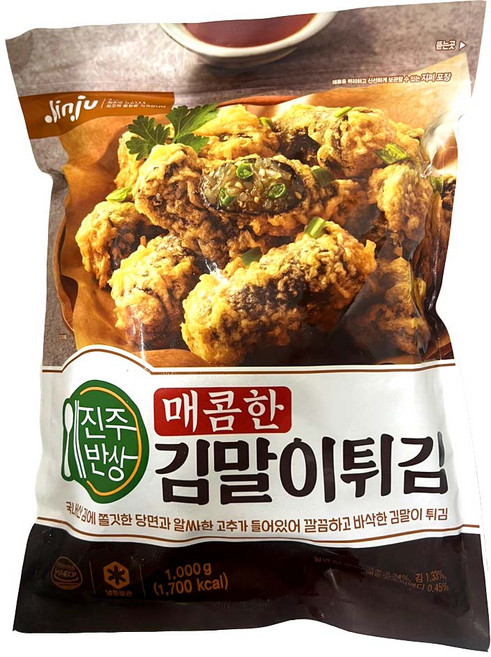 진주반상 매콤한 김말이튀김 1kg /냉동 떡볶이 분식 튀김 아이들간식 안주 야식, 1개