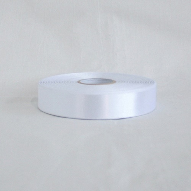 핸드메이크 고밀도 주자 공단 리본끈 40mm x 50Y 60가지 색상, c2 하양