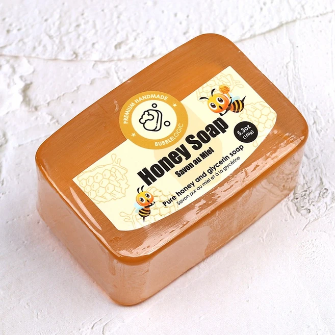 꿀을 듬뿍 담은 버블로직 수제 꿀비누 150, 150g, 5개입 - 쿠팡