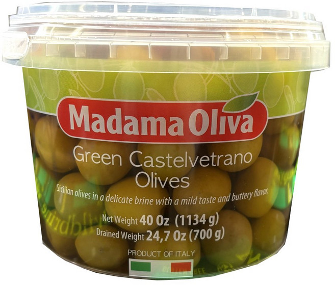 코스트코 마다마올리바 그린카스텔베트라노 올리브 /냉장 절임 샐러드 가니쉬, 700g, 1개