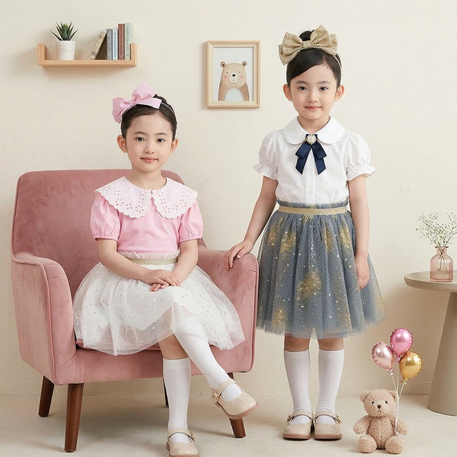 켈리미 여아 샤이니 튜튜 샤 스커트 발레 치마