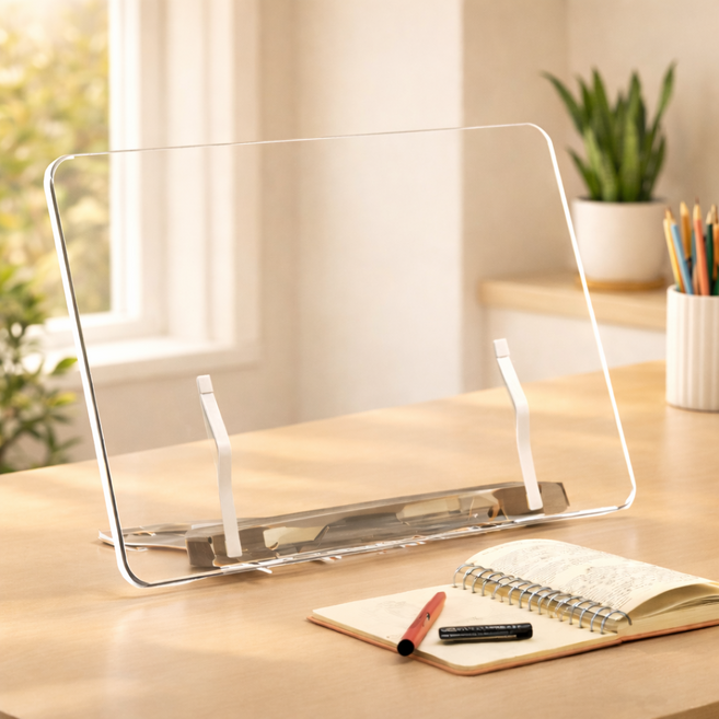 여운당 프리미엄 접이식 아크릴 독서대, 투명