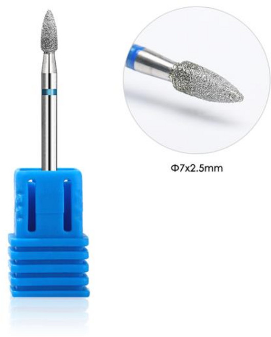 루나파몰F전기 매니큐어 만능십자드릴 콘 다이아몬드 네일 비트 큐티클용 로터리 밀링 커터 도구 액세서, [01] G0306D-M, 1개