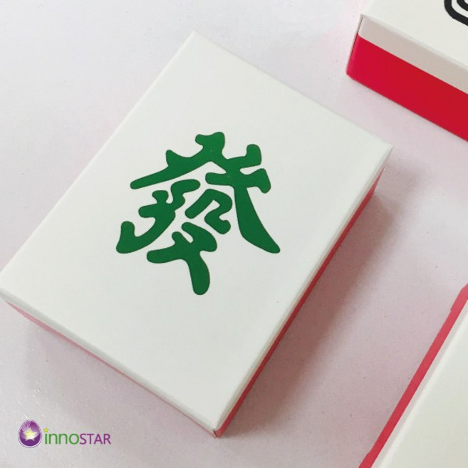 創星文創 中發白麻將造型禮物盒-綠發 台灣特色, 1個