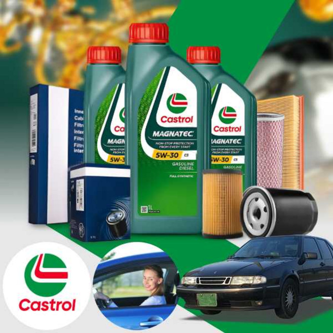 사브9000 2.3 가솔린 캐스트롤 엣지 롱라이프 5W30 LL 엔진오일 필터세트