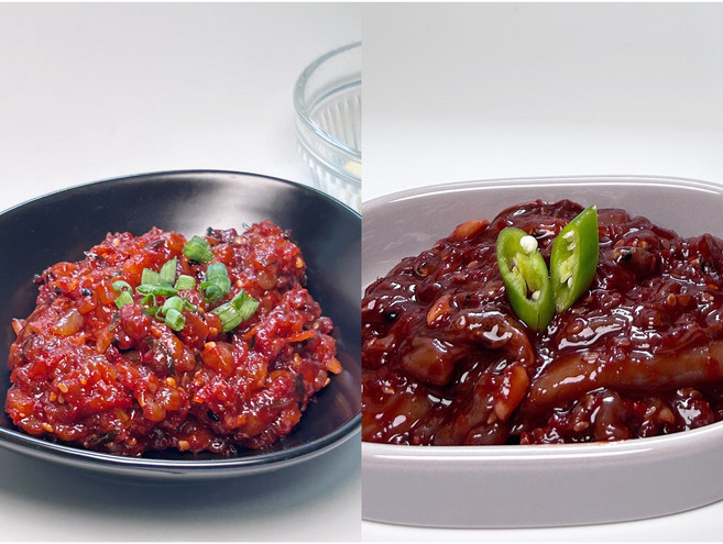 [청해젓갈]비빔낙지젓+꼴뚜기젓 1+1 세트구성<꽉채워주는>선물세트, 비빔낙지젓1kg+꼴뚜기젓1kg