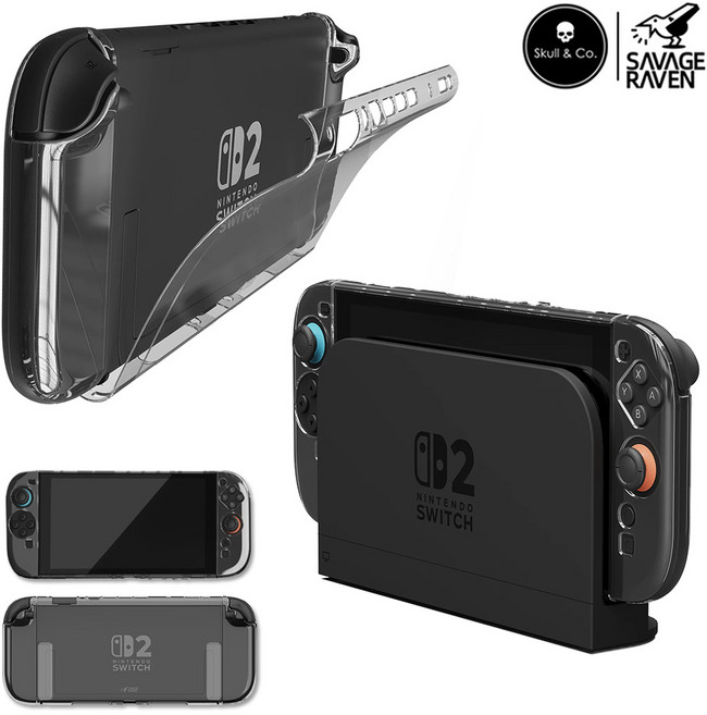 스컬앤코 닌텐도 스위치2 투명 케이스 크리스탈 커버 슬림, 1개