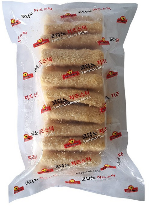 코다노 치즈스틱 1kg 조흥 냉동제품 아이스박스무료포장 및, 2개