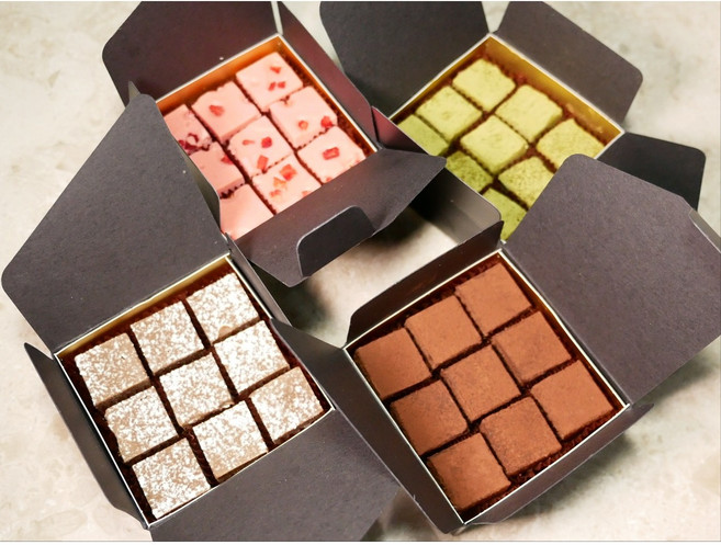 [화이트데이 선물] 수제 파베 다크 생 초콜릿 수제초콜릿 선물세트, 9개, 12g