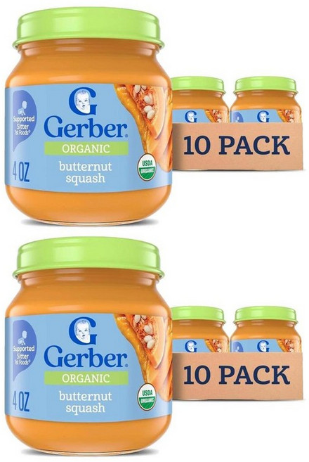 Gerber 거버 오가닉 1단계 퓨레 버터넛 스쿼시 113g, 20개