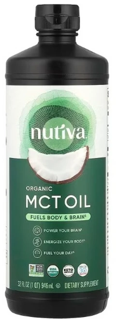 누티바 유기농 MCT 오일 946 ml ( 32 fl oz ), 1개 - 쿠팡