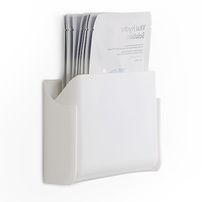 생리대 마스크팩 보관함 무타공 수납함, 화이트, 1개